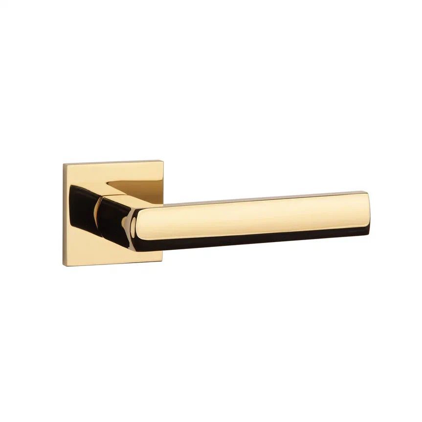 Ручка дверная Hosta Q 7S GOLD, золото (квадр. накладка 7мм) фото