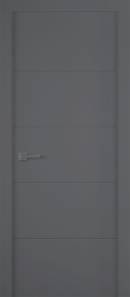 Дверное Полотно Пвдгщ "Arvika" Эмаль Графит 2,0-0,8 Smart Core Распашная
