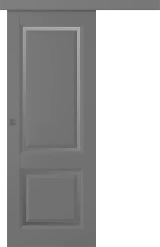 Межкомнатная дверь Палаццо 2 Эмаль графит Купе - фото