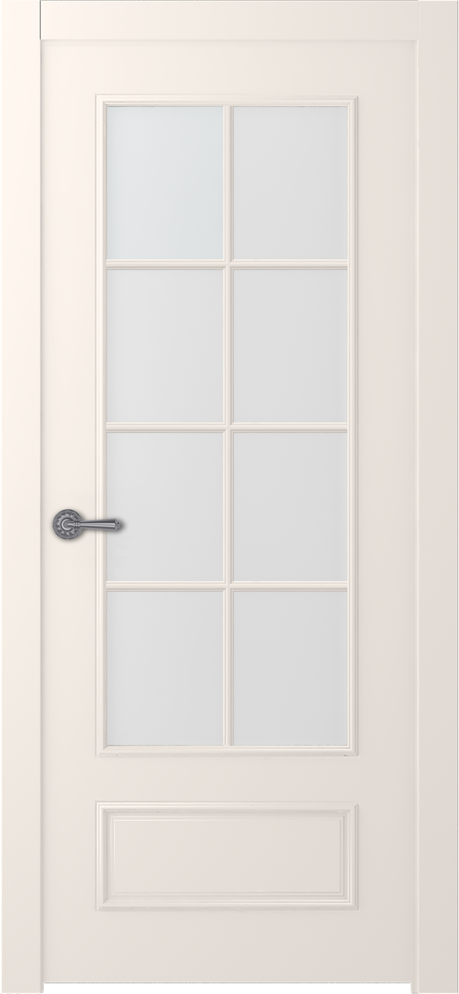 Дверное Полотно Пвдощ "Ламира 5" Эмаль Жемчуг 2,0-0,6 Smart Core Со Стеклом Мателюкс Белый Распашная