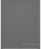 Межкомнатная дверь Инари Эмаль графит Двойная - фото