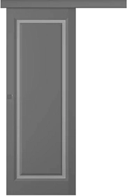 Межкомнатная дверь Платинум 1 Эмаль графит Купе - фото