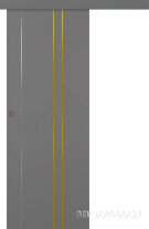 Межкомнатная дверь Флекс 1 Молдинг Золото Эмаль графит Купе - фото