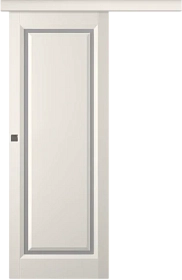 Межкомнатная дверь Платинум 1 Эмаль жемчуг Купе - фото