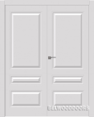 Межкомнатная дверь Роялти Эмаль белый Двойная - фото