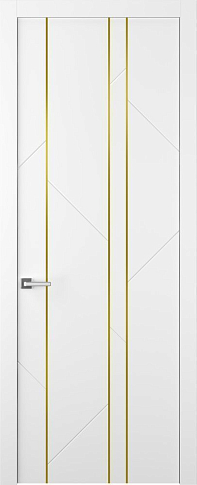 Межкомнатная дверь Флекс 1 Молдинг Золото Эмаль графит Двойная - фото Межкомнатная дверь Флекс 1 Молдинг Золото Эмаль графит Двойная - фото