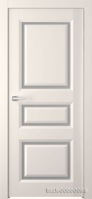 Межкомнатная дверь Платинум 3/1 Эмаль жемчуг Двойная - фото