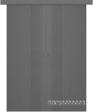 Межкомнатная дверь Твинвуд 1 Эмаль графит Купе двойное - фото