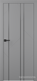 Межкомнатная дверь Флекс 1 Молдинг Чёрный Эмаль светло-серый - фото Межкомнатная дверь Флекс 1 Молдинг Чёрный Эмаль светло-серый - фото
