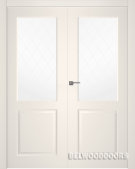 Межкомнатная дверь Alta Эмаль жемчуг Двойная - фото
