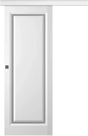 Межкомнатная дверь Платинум 1 Эмаль белый Купе - фото