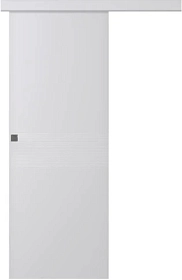 Межкомнатная дверь Ивент 2 Эмаль белый Купе - фото