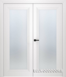 Межкомнатная дверь Левел 1 Эмаль белый Двойная - фото
