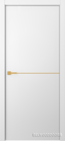 Межкомнатная дверь Avesta 1H Молдинг Золото Эмаль белый - фото