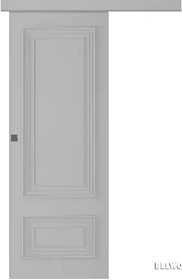 Межкомнатная дверь Палаццо 2 Эмаль светло-серый Купе - фото