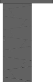 Межкомнатная дверь Svea Эмаль графит Купе - фото