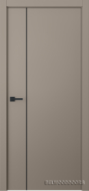 Межкомнатная дверь Avesta 1V Молдинг Чёрный Эмаль мокко - фото