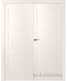 Межкомнатная дверь Granna Эмаль жемчуг Двойная - фото