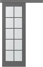 Межкомнатная дверь Ламира 1 Эмаль графит Купе - фото