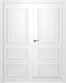 Межкомнатная дверь Палаццо 3/1 Эмаль белый Двойная - фото