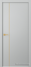 Межкомнатная дверь Avesta 1V Молдинг Золото Эмаль пепельный - фото