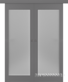 Межкомнатная дверь Кремона 1 Эмаль графит Купе двойное - фото