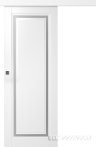 Межкомнатная дверь Аурум 1 Эмаль белый Купе - фото