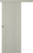 Межкомнатная дверь Флекс 1 Молдинг Хром Эмаль шёлк Купе - фото