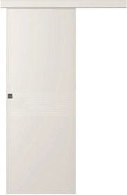 Межкомнатная дверь Ивент 2 Эмаль жемчуг Купе - фото