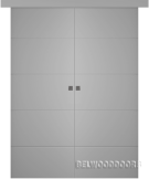 Межкомнатная дверь Arvika Эмаль светло-серый Купе двойное - фото