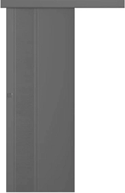 Межкомнатная дверь Твинвуд 1 Эмаль графит Купе - фото