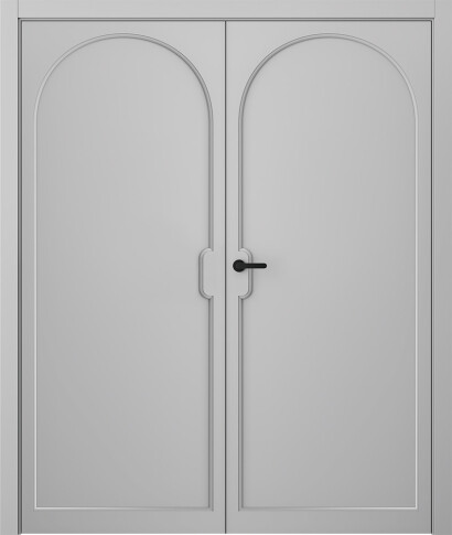 Межкомнатная дверь Триумф 1 Эмаль пепельный Двойная - фото Межкомнатная дверь Триумф 1 Эмаль пепельный Двойная - фото