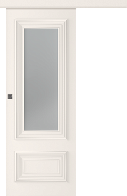 Межкомнатная дверь Палаццо 2 Эмаль жемчуг Купе - фото