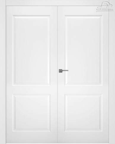 Межкомнатная дверь Alta Эмаль жемчуг Двойная - фото