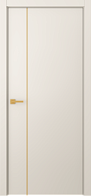 Межкомнатная дверь Avesta 1V Молдинг Золото Эмаль жемчуг - фото