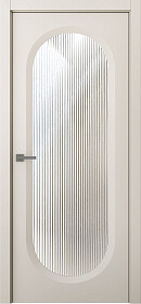 Межкомнатная дверь Аргентум 1B Эмаль жемчуг - фото