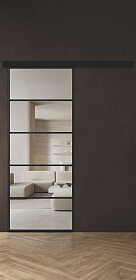 Межкомнатная дверь Спейс Ап 4 Black - фото