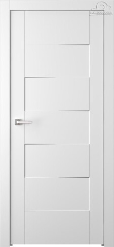 Межкомнатная дверь Лестер Белый ПП Двойная - фото