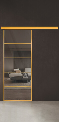 Межкомнатная дверь Спейс Ап 4 Gold - фото Межкомнатная дверь Спейс Ап 4 Gold - фото