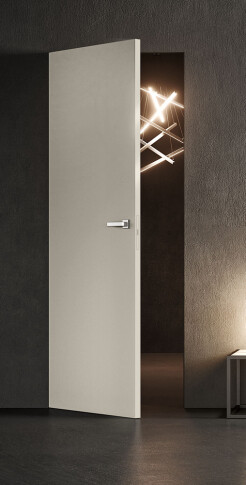 Межкомнатная дверь Спейс Reverse Эмаль шампань - фото