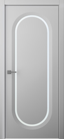 Межкомнатная дверь Аргентум 1D Эмаль пепельный - фото
