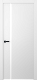 Межкомнатная дверь Avesta 1V Молдинг Чёрный Эмаль белый - фото