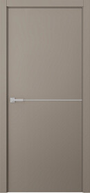 Межкомнатная дверь Avesta 1H Молдинг Хром Эмаль мокко - фото