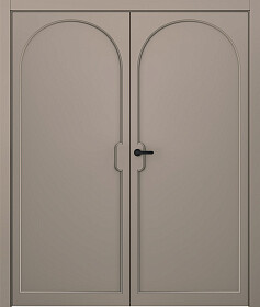 Межкомнатная дверь Триумф 1 Эмаль мокко Двойная - фото