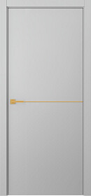 Межкомнатная дверь Avesta 1H Молдинг Золото Эмаль пепельный - фото