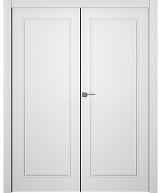 Межкомнатная дверь Стелла 1 Эмаль белый Двойная - фото