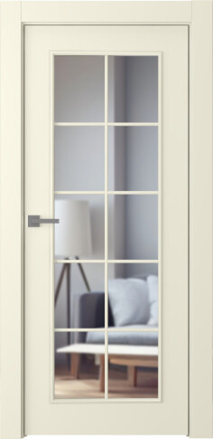 Межкомнатная дверь Ламира 1 Эмаль шампань - фото