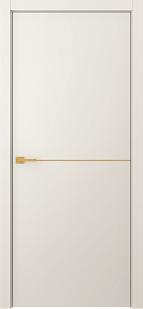 Межкомнатная дверь Avesta 1H Молдинг Золото Эмаль жемчуг - фото