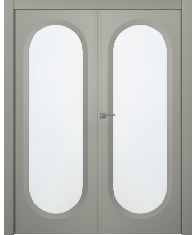 Межкомнатная дверь Аргентум 1B Эмаль шёлк Двойная - фото
