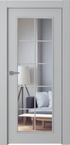 Межкомнатная дверь Ламира 1 Эмаль пепельный - фото
